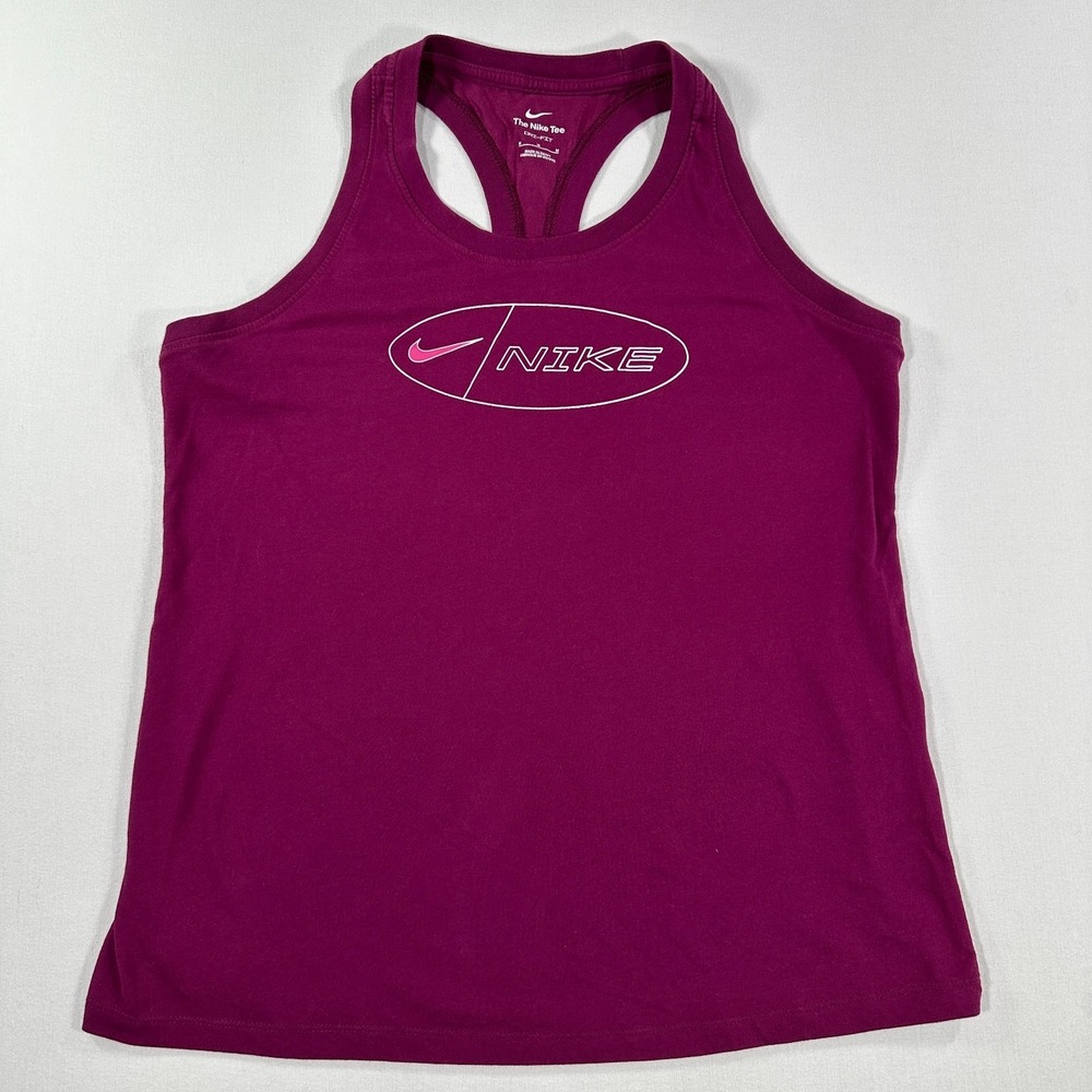 Nike Women's Dri-FIT Icon Clash Training Tank Top Sangria Size M Racerback